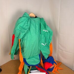 Vintage Green Parrot Costume for Kids